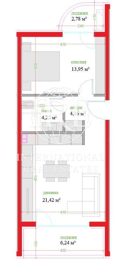International Real Estates (IRE) Предлага Двустаен Апартамент в Луксозен Комплекс-8